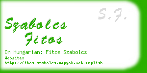 szabolcs fitos business card